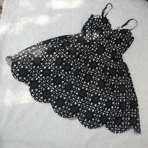 Soprano Scalloped Layered Circle Dress